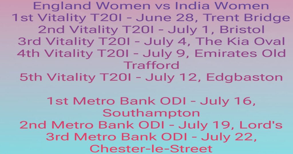 England home international fixtures 2025